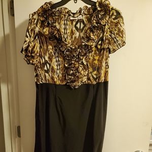 Gold and black dress
